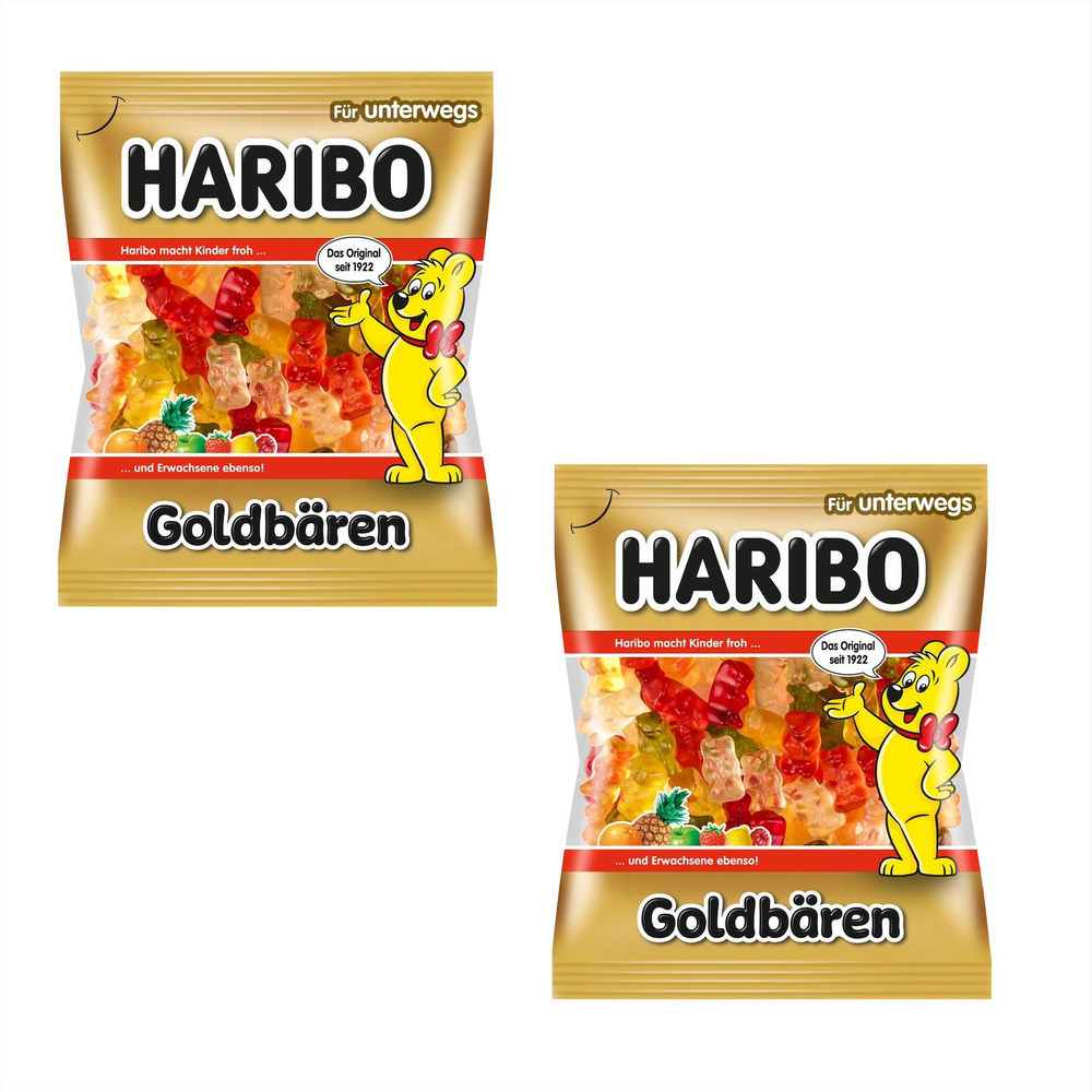 Мармелад жевательный Haribo Goldbaren Харибо Золотые Мишки 2 уп. по 100 гр.  - купить с доставкой по выгодным ценам в интернет-магазине OZON (879372271)