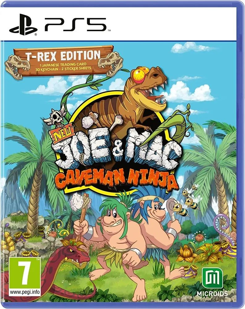 Игра New Joe & Mac - Caveman Ninja T-Rex Edition (PlayStation 5, русские  субтитры)