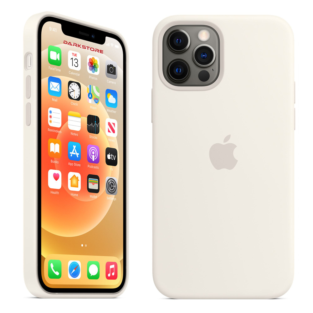 Силиконовый чехол Apple с Soft-touch покрытием на iPhone 12 Pro Max / Apple  Silicone Case с бархатным покрытием внутри, Белый (White) - купить с  доставкой по выгодным ценам в интернет-магазине OZON (831144107)