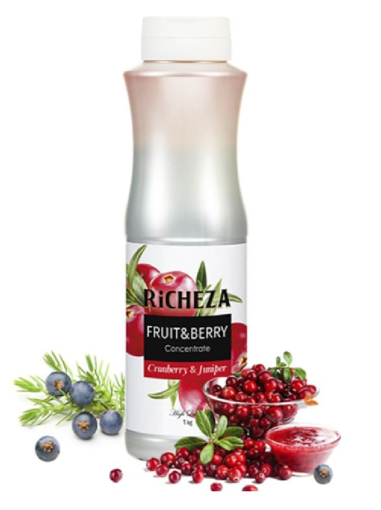 RICHEZA Концентрат Клюква-Можжевельник для приготовления напитков, чая, лимонада, морса, коктейлей, десертов, #1