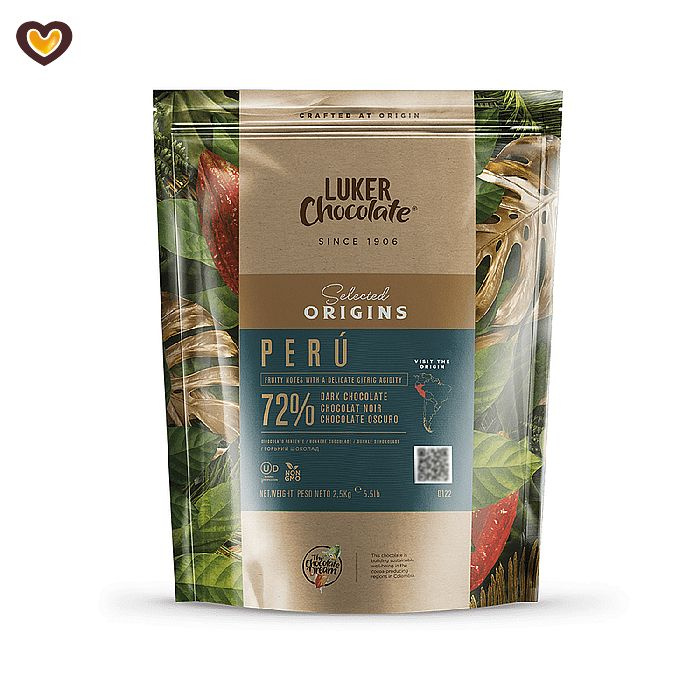 Шоколад горький LUKER San Martin Peru 72%, пак 2,5 кг (ЛУКЕР, Колумбия, Fino-de-Aroma, Bean-to-bar) #1