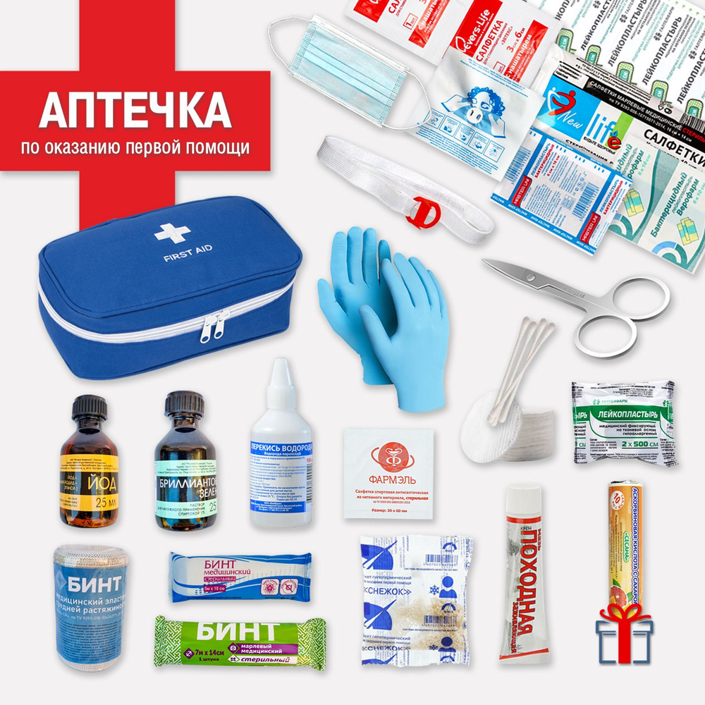 Аптечка по оказанию первой помощи (с наполнением) - дорожная ...