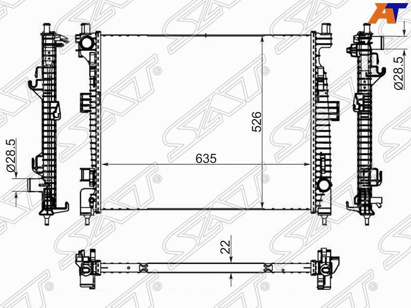Радиатор охлаждения для Джип Гранд Чероки WK2 2010-2021, Jeep Grand ...