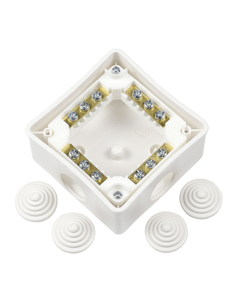 Коробка распаячная д/бетона 80х80х43,5 IP44 СВЕТОПРИБОР КМ-222 клем ...