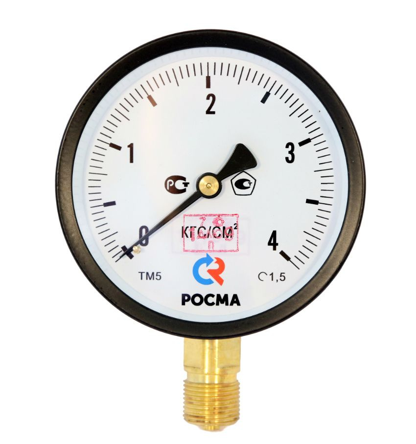 Манометр "РОСМА" ТМ-510Р.00 0-4кгс/см2 М20х1,5, кл.т.1,5 - купить по ...