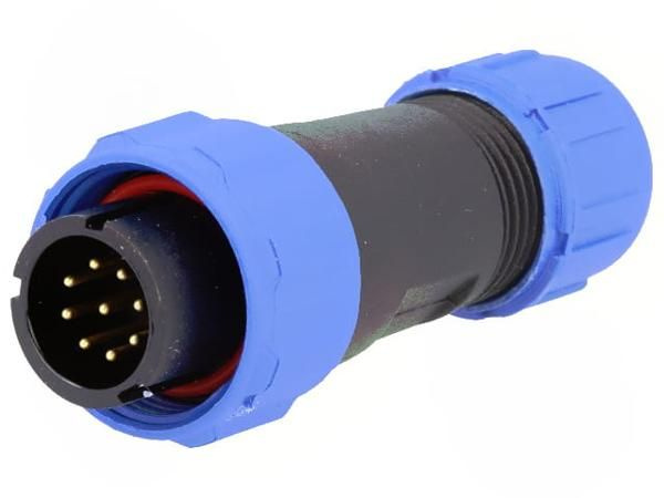 Вилка WEIPU LTD. SP1310-P9, Разъем круглый, SP13, "папа", PIN 9, под ...