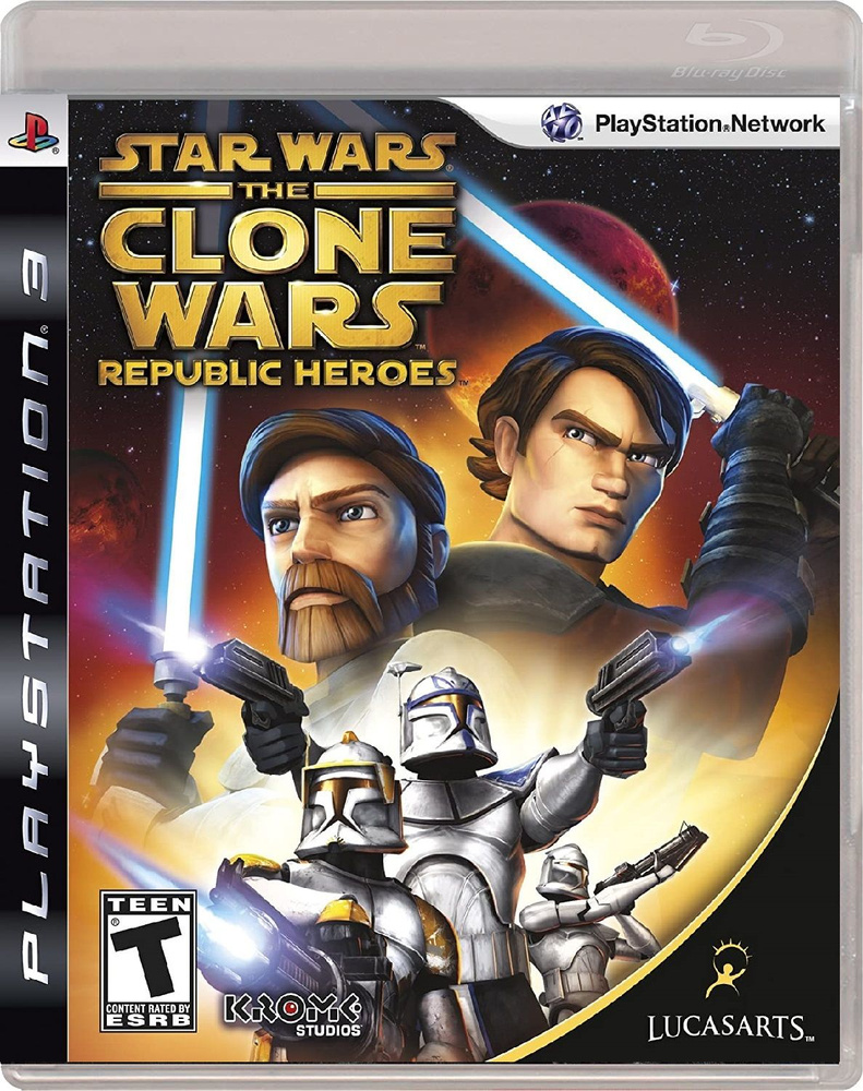 Игра Star Wars: The Clone Wars - Republic Heroes (PlayStation 3, Английская  версия)