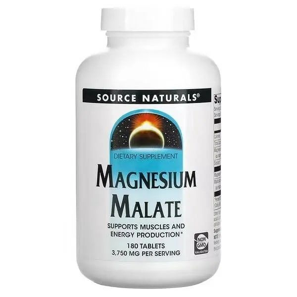 Source Naturals, малат магния, Magnesium Malate, 180 таблеток #1