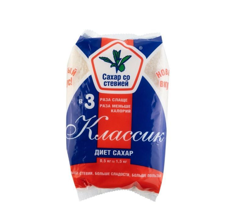 Экстра сахар Заменитель сахара, Классик, со стевией, 500 гр/ - купить с ...