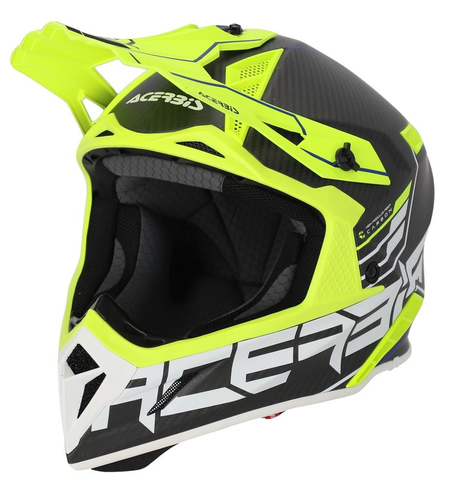 Мотошлем кроссовый взрослый Acerbis STEEL CARBON 22-06 Black/Fluo, M #1