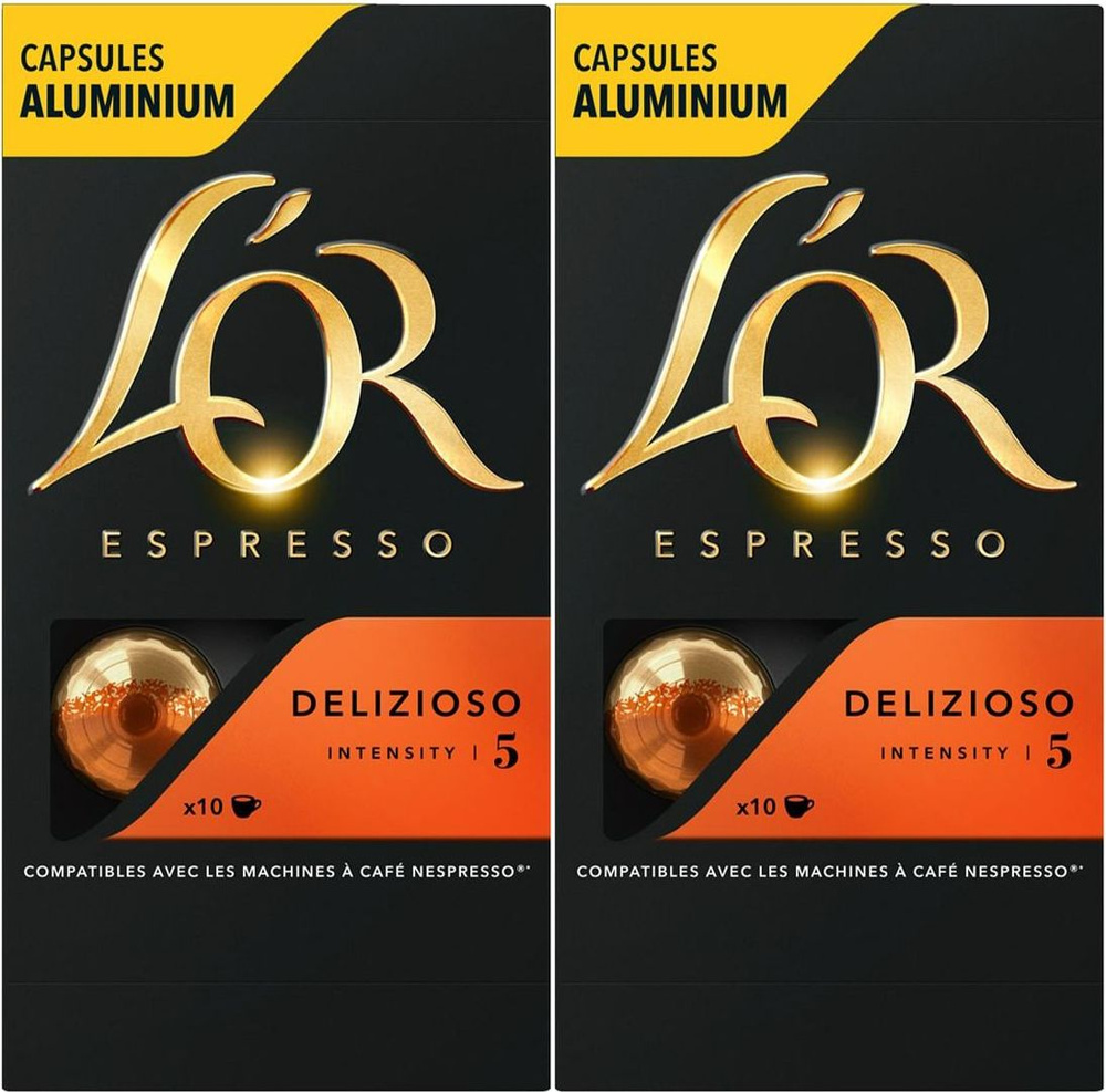 Кофе L'OR Espresso Delizioso молотый в капсулах 5,2 г х 10 шт, комплект: 2 упаковки по 52 г  #1