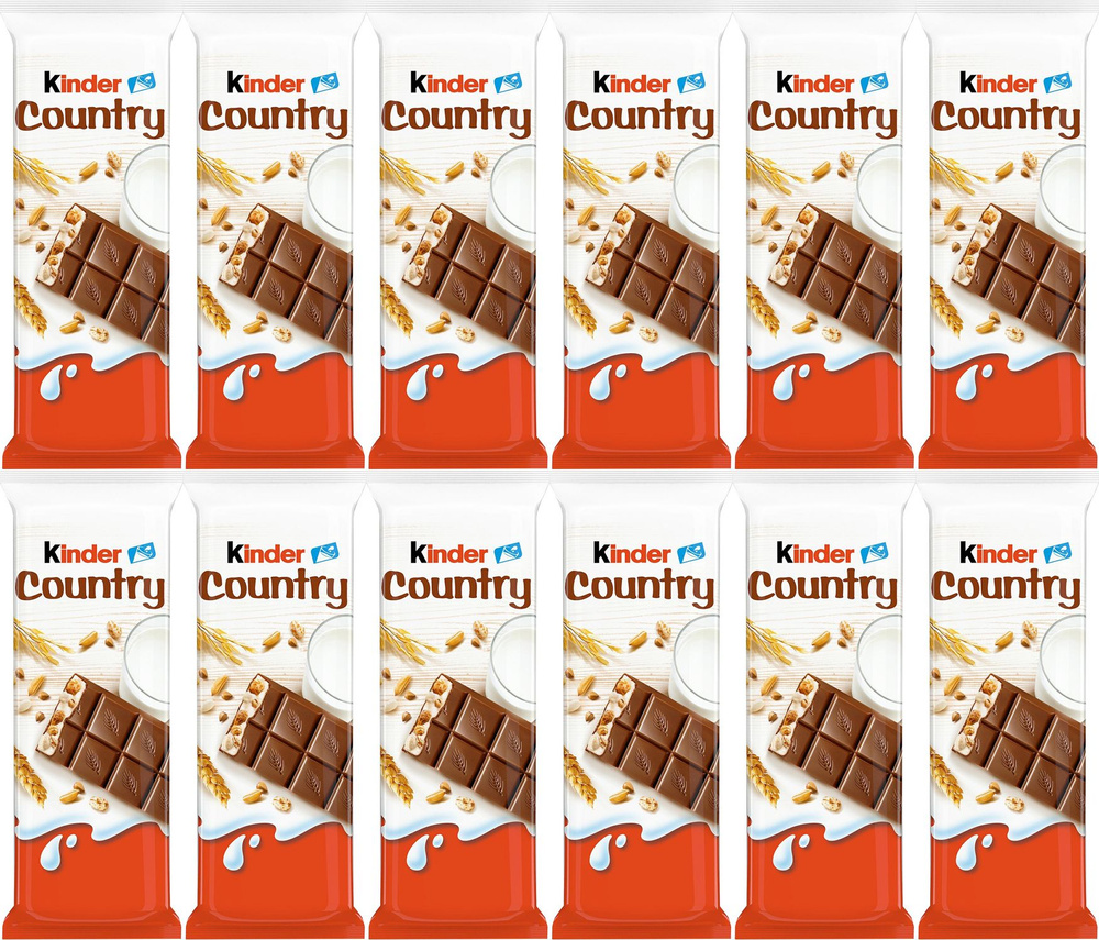 Шоколад Kinder Chocolate молочный со злаками 23,5 г, комплект: 12 упаковок по 23.5 г  #1