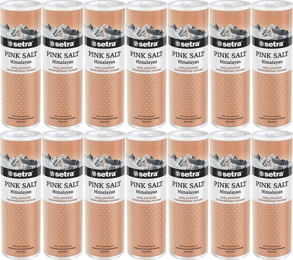 Соль гималайская розовая Setra мелкая, комплект: 14 упаковок по 250 г  #1