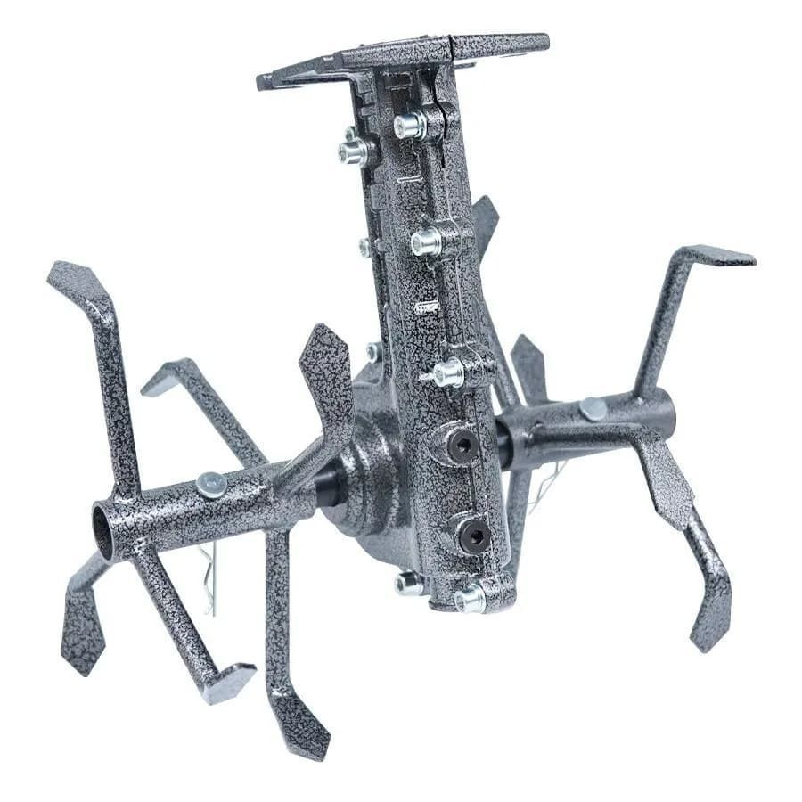 Насадка на триммер гусиные лапки. , 9шл. Насадка-почвофреза (винтовые ножи) 7т-26мм. Насадка на триммер гусиные лапки. Насадка мотокосы фреза 26/9 пропольник.