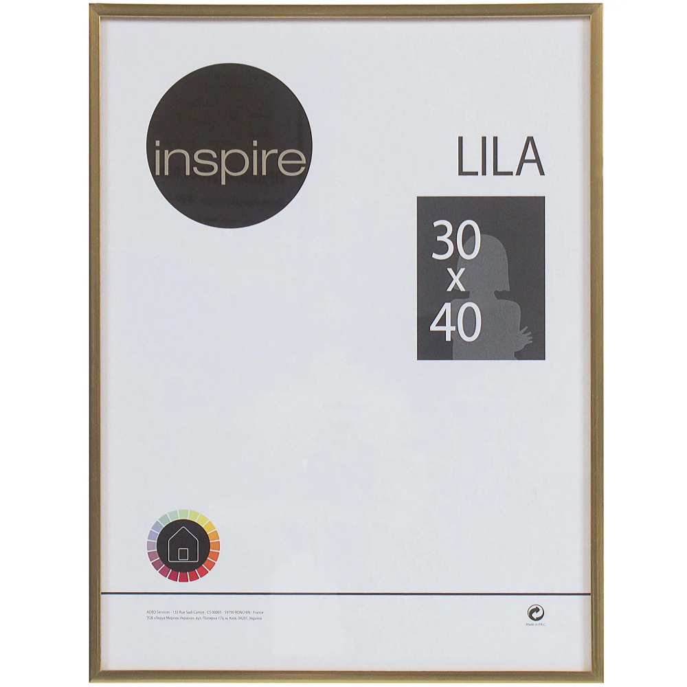 Рамка Inspire Lila 30х40 см цвет золото, подарок #1