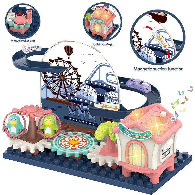 Конструктор детский интерактивный на батарейках, свет, звук, 3+ #1