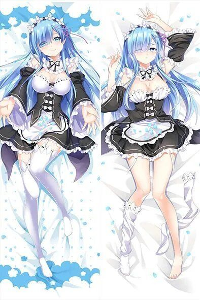 Наволочка 50х150см для дакимакуры по аниме: Re : Zero . Жизнь с нуля в альтернативном мире / Рэм  #1