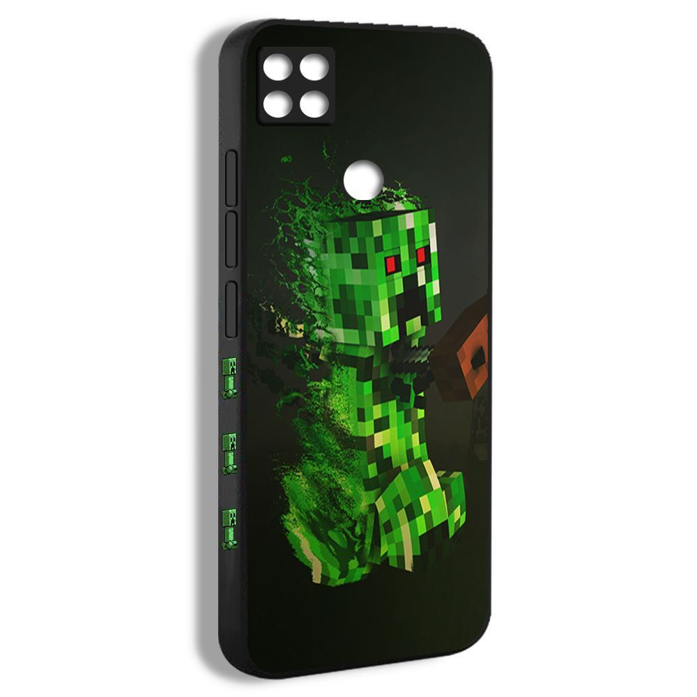 чехол для смартфона Подходит для Xiaomi Redmi 10A Minecraft Крипер Ползучие  Зелёный QQS01 - купить с доставкой по выгодным ценам в интернет-магазине  OZON (932830731)