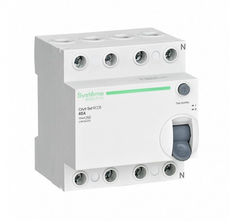 Выключатель дифференциального тока (УЗО) 4п 40А 30мА тип AC City9 Set 400В SE C9R36440  #1