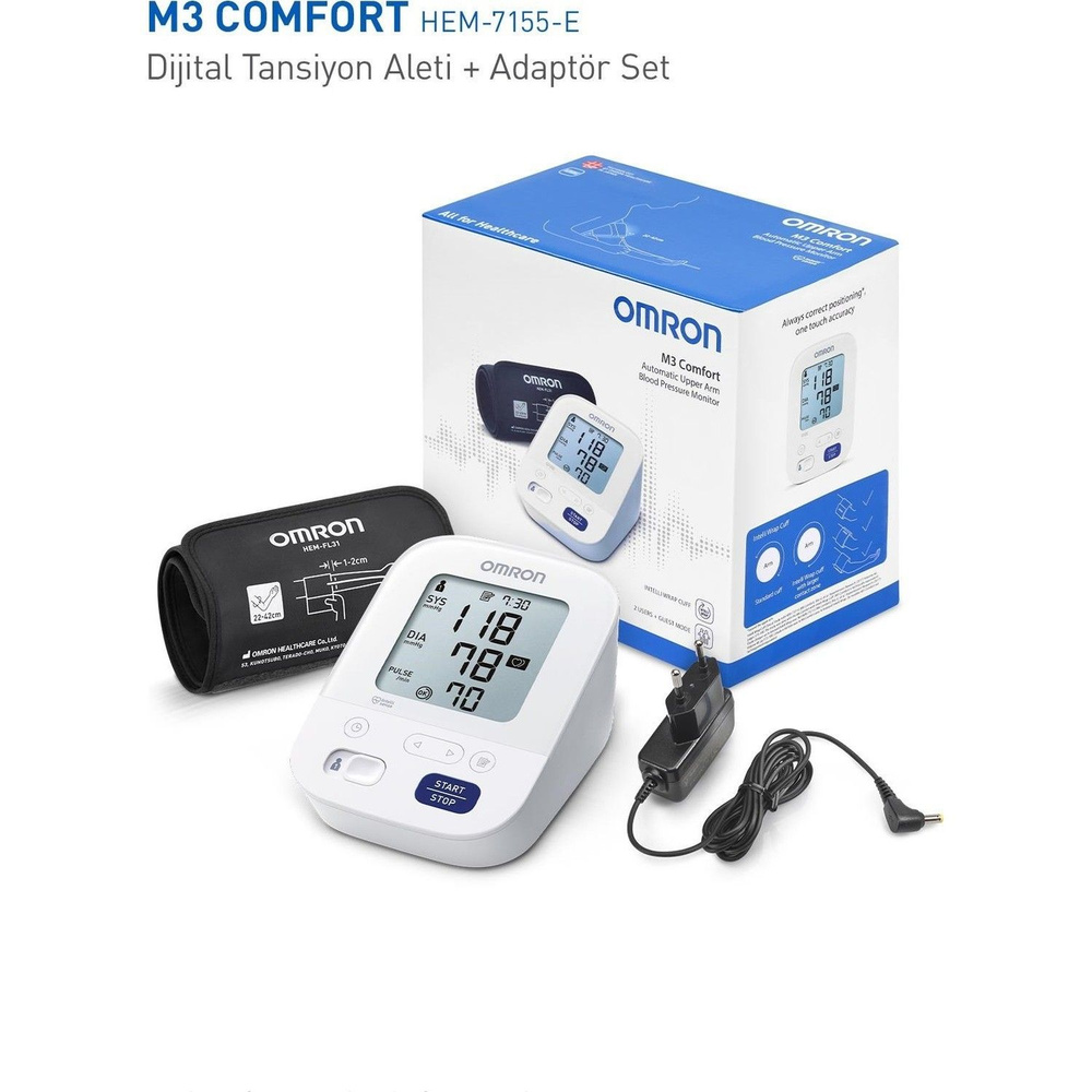 Тонометр автоматический OMRON M3 Comfort (ALRU 7155 ) с адаптером и ...