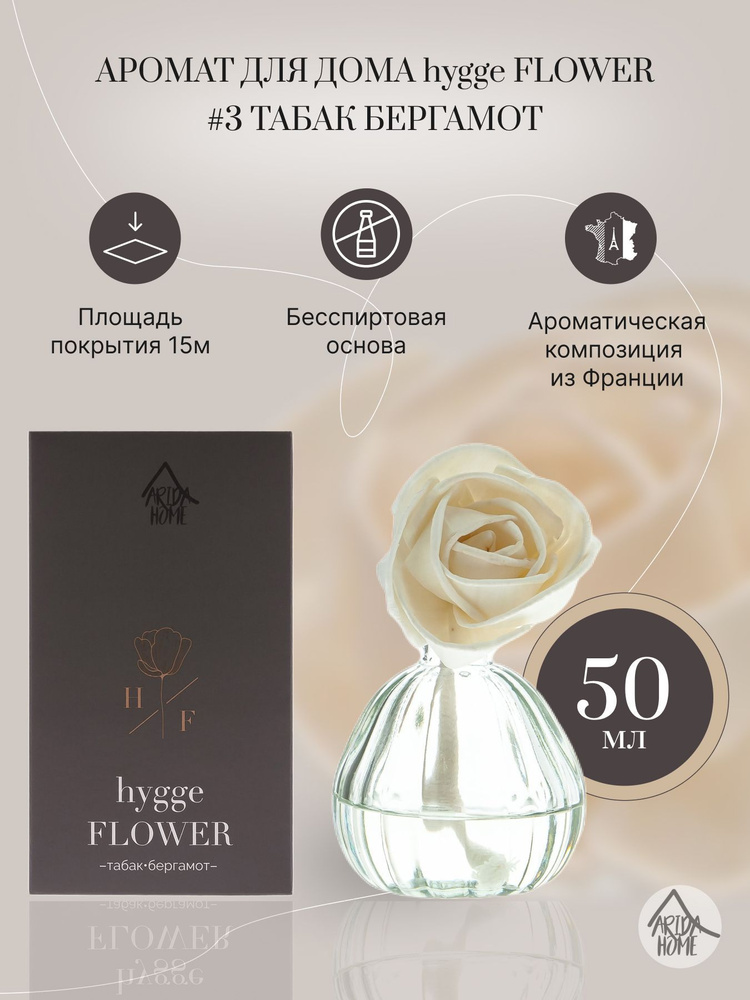 Ароматизатор для дома, диффузор Hygge Flower #3 Табак Бергамот  #1