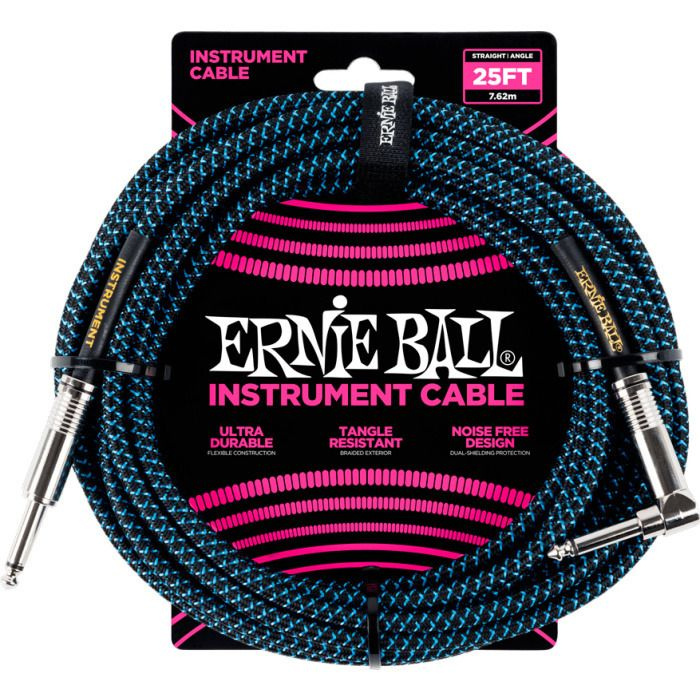 Ernie Ball Инструментальный кабель 6.3 мм/6.3 мм, 7.62 м, синий #1