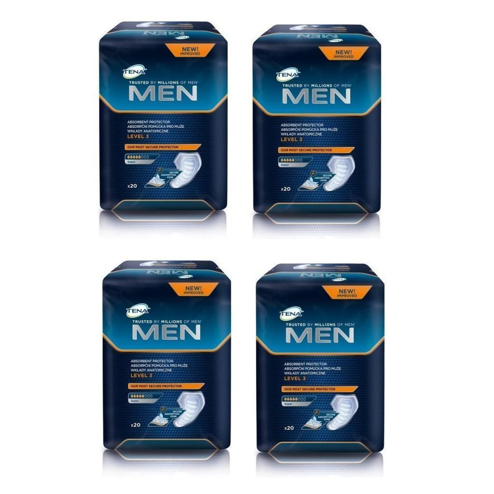 Набор урологических прокладок для мужчин Tena Men Level 3 Super, 5 ...