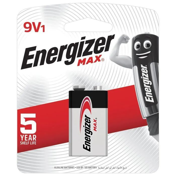 Energizer Батарейка Крона (6LR61, 1604A), L (щелочной) тип, 1500 мА•ч, 9 В, 1 шт #1