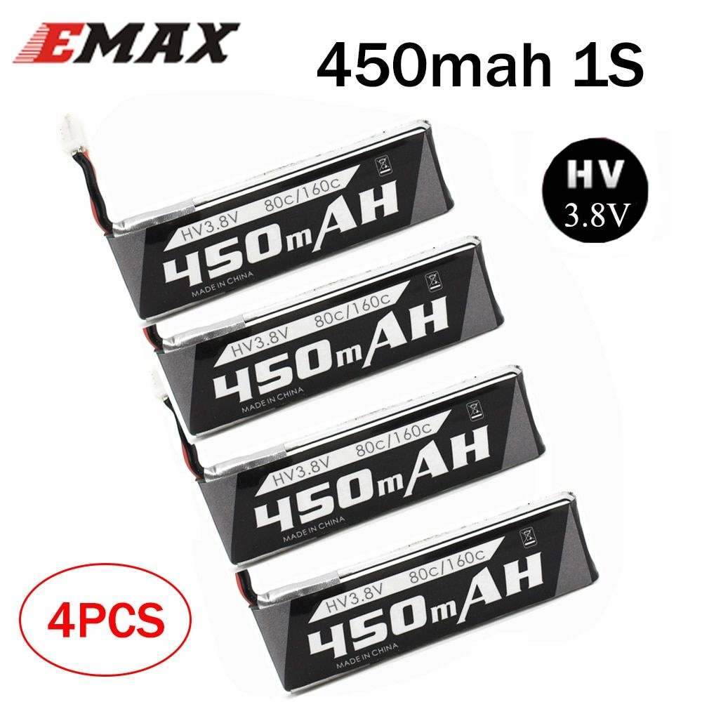 4 таблетки / партия литиевых батарей высокого давления Emax 1S 450mah 3 ...