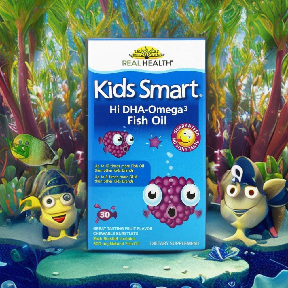 Bioglan, Kids Smart, рыбий жир с высоким содержанием омега-3 и ДГК ...