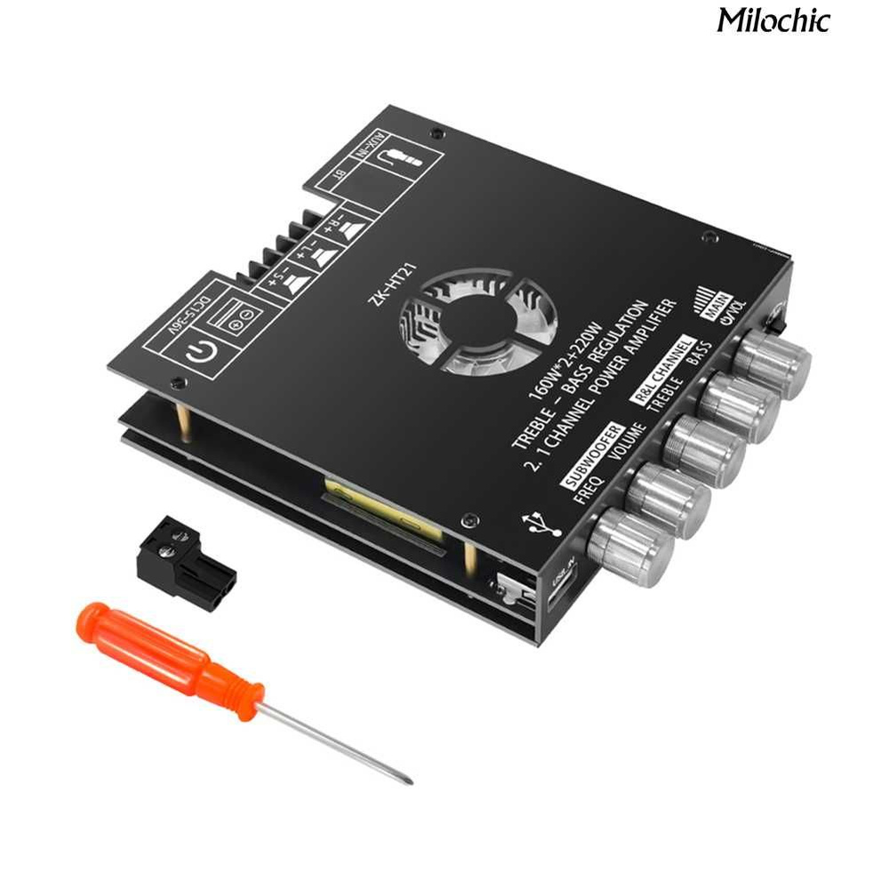 Модуль цифрового усилителя мощности Bluetooth ZK-HT21, 2,1 канала ...