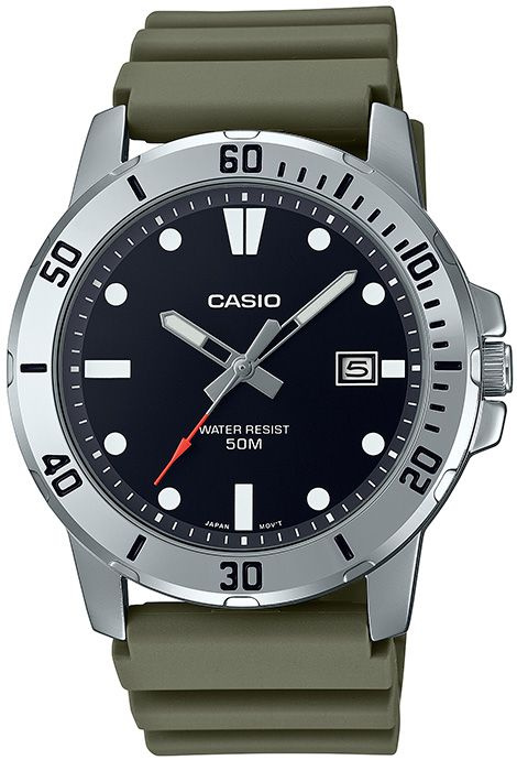 Кварцевые мужские наручные часы Casio Collection MTP-VD01-3E с индикацией текущей даты  #1