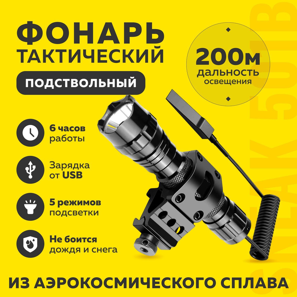 Фонарь тактический подствольный Sneak 501B - купить с доставкой по ...