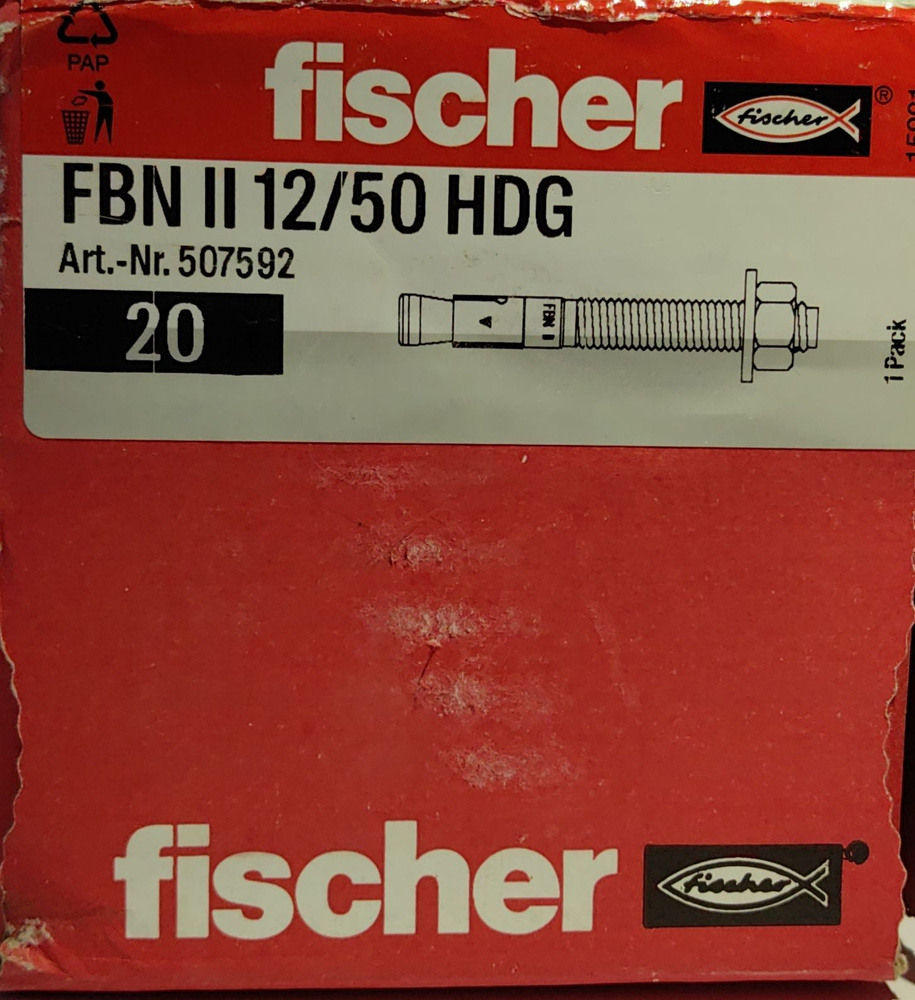 Анкер клиновой Fischer FBN II 12/50 HDG #1