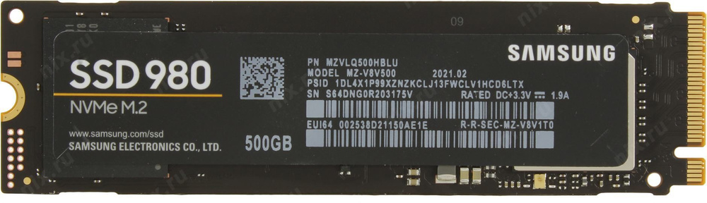 Samsung 500 ГБ Внутренний SSD-диск 500Gb 980 (MZ-V8V500BW) #1