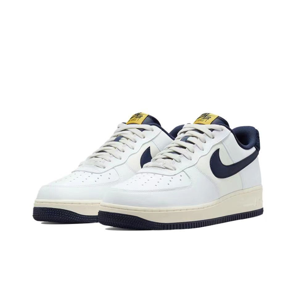 Nike air force 1 navy swoosh best sale