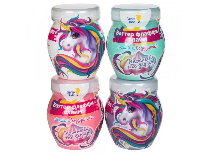 Игрушка Genio Kids Баттер флаффи слайм Мялка-жмялка зефирная 180 г ...
