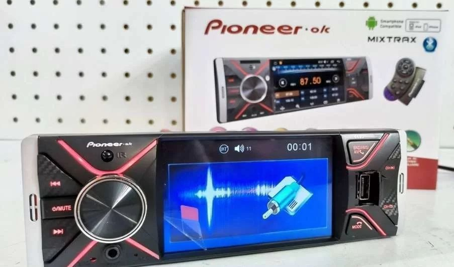 Автомагнитола Pioneer.Ok премиум 50W х4/ Bluetooth, AUX, USB, SD, все форматы / Настройка частот/ настройка #1