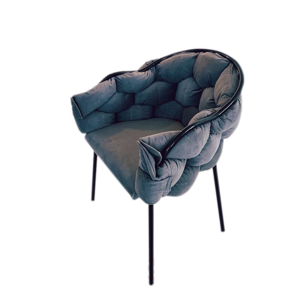 Стул-кресло с мягким сиденьем New Victoria Бицепс, черный/графит  #1