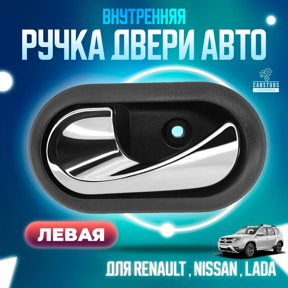 Внутренняя ЛЕВАЯ ручка дверей для RENAULT / LADA / NISSAN 8200733848 -  купить с доставкой по выгодным ценам в интернет-магазине OZON (1081985032)