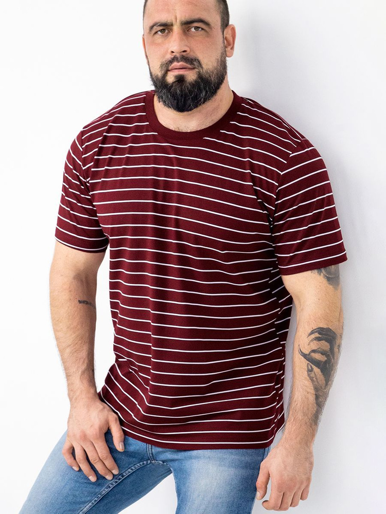 Футболка Happyfox, размер 48, цвет бордовый, 90% хлопок; 10% полиэстер ...