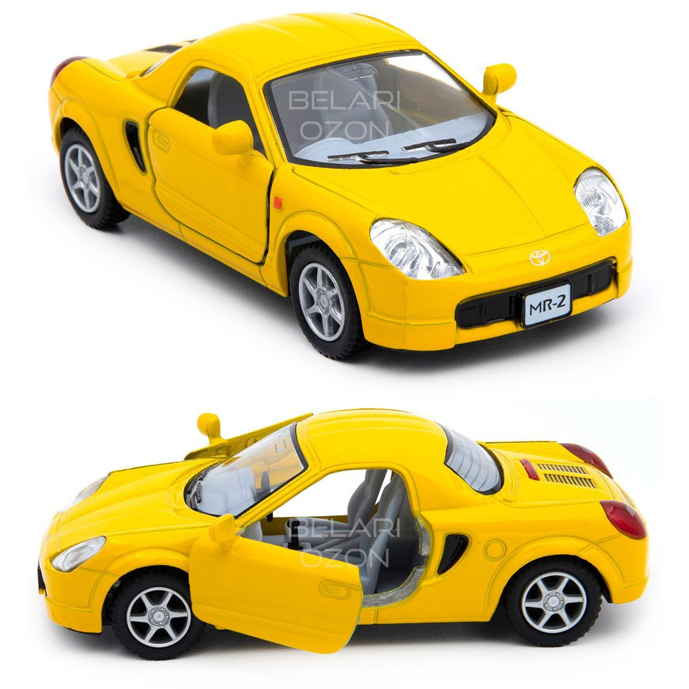 Машинка металлическая Kinsmart 1:32 Toyota MR2 (Тойота МР2) KT5026D  инерционная, двери открываются / Желтый - купить с доставкой по выгодным  ценам в интернет-магазине OZON (837245847)