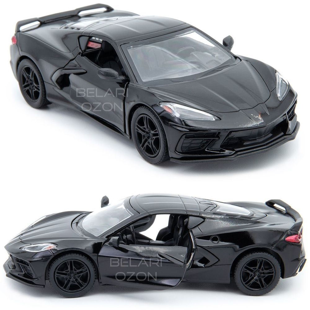 Машинка металлическая Kinsmart 1:36 2021 Corvette (Шевроле Корвет) KT5432D инерционная, двери открываются #1