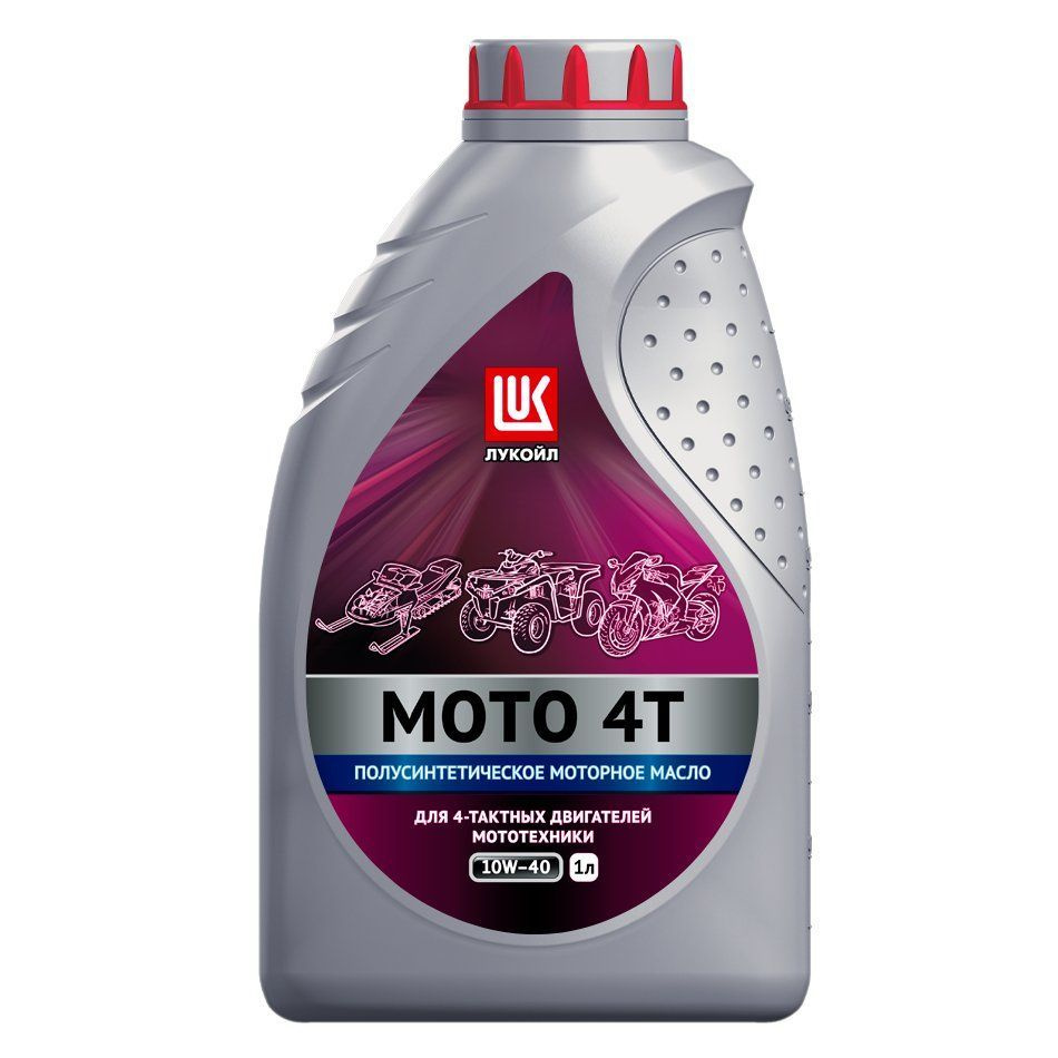 ЛУКОЙЛ (LUKOIL) МОТО 4Т 10W-40, Масло моторное, Полусинтетическое, 1 л