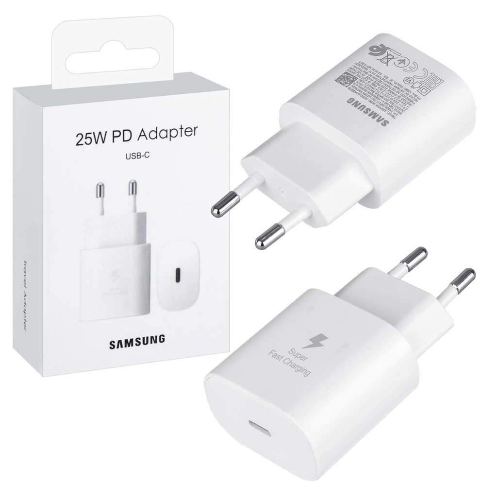 Сетевое зарядное устройство Samsung USB-C 2.0 25W_USB Type-C, 25 Вт, USB  Type-C, Quick Charge 3.0 - купить по выгодной цене в интернет-магазине OZON  (886032275)