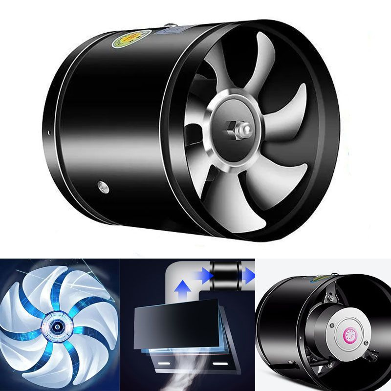 Вытяжной вентилятор воздуховода перегара кухни сильный круглый 8 дюйма ...