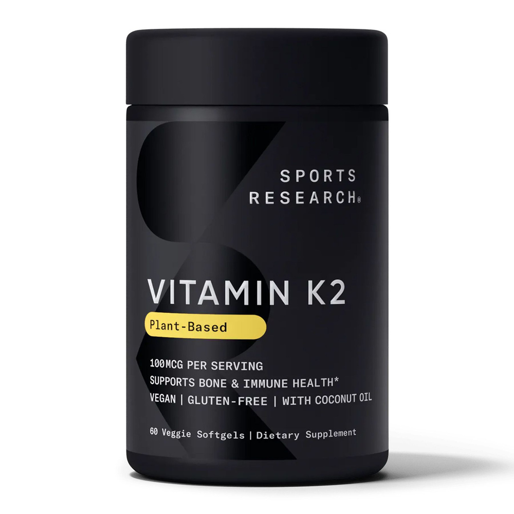 Витамин К2+Q7 100 мкг, Vitamin K2 + Mena Q7 100 mcg, Sports Research