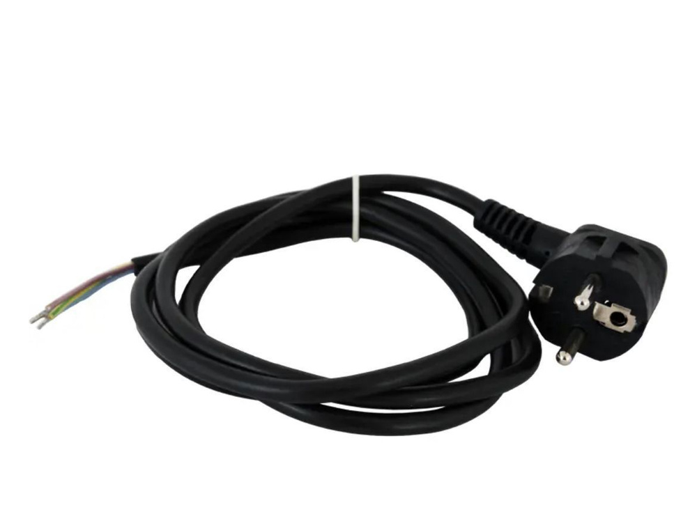 Шнур сетевой с заземлением 16 A 3 м цвет чёрный - купить с доставкой по ...