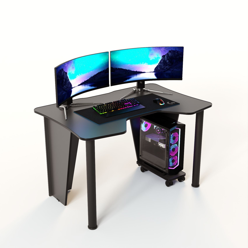 Игровой компьютерный стол Gamer Comfort CLASSIC120, 100х80х75 см ...
