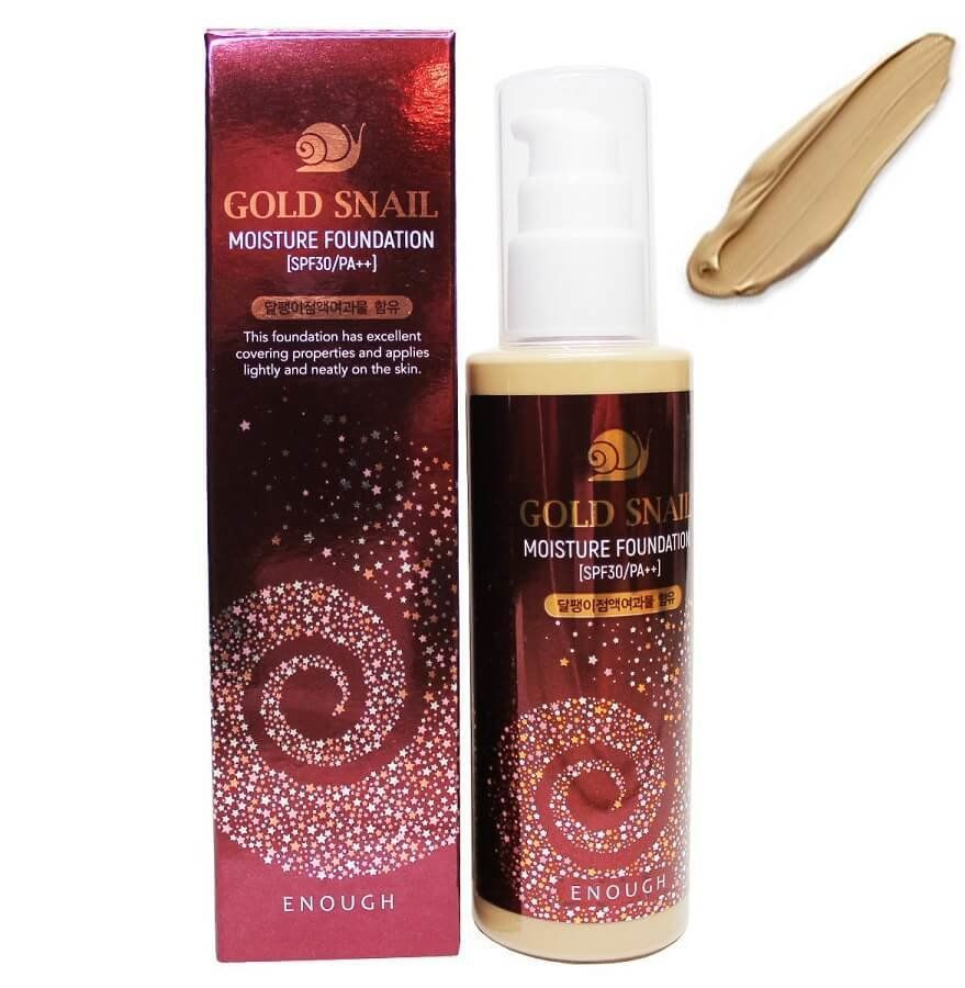 Омолаживающий тональный крем с муцином улитки Gold Snail Moisture ...